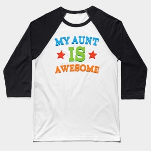 Aunt Gift Awesome Aunt Baseball T-Shirt